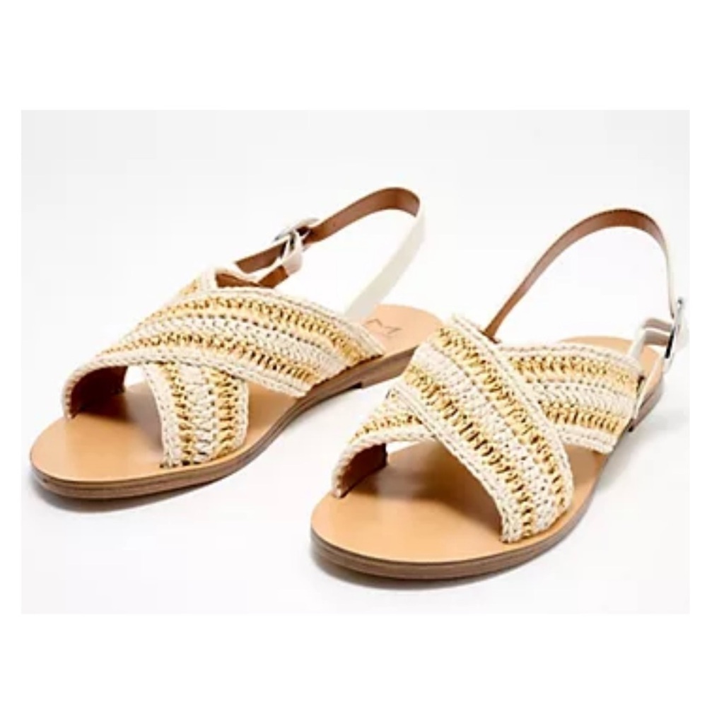 Marc Fisher | Crossband Adjustable Sandals Lonnie Ivory | 8
